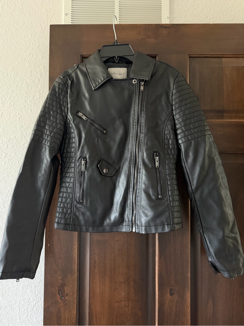 Black Quilted Leather Moto Jacket